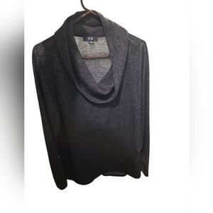 AGB Charcoal Cowl Neck Sweater Size Xl